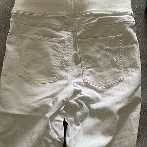 SPANX White Distressed Skinny Jeans SMALL